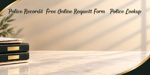 Police Records: Free Online Request Form & Police Lookup